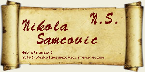 Nikola Samčović vizit kartica